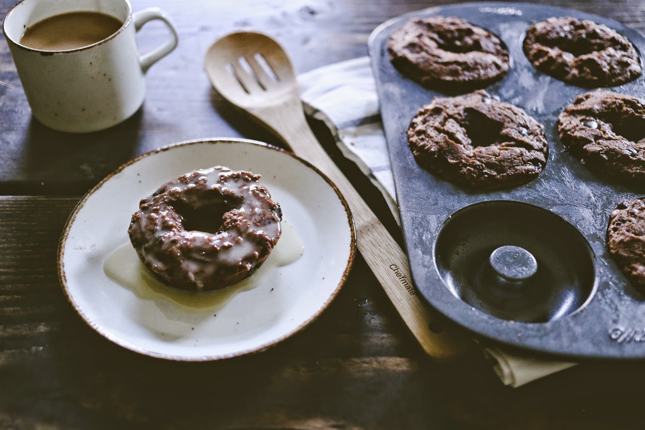 On The Table: Vegan Chocolate Glazed Donuts